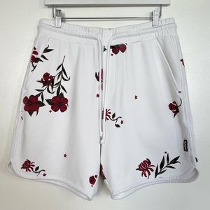 kith white floral shorts